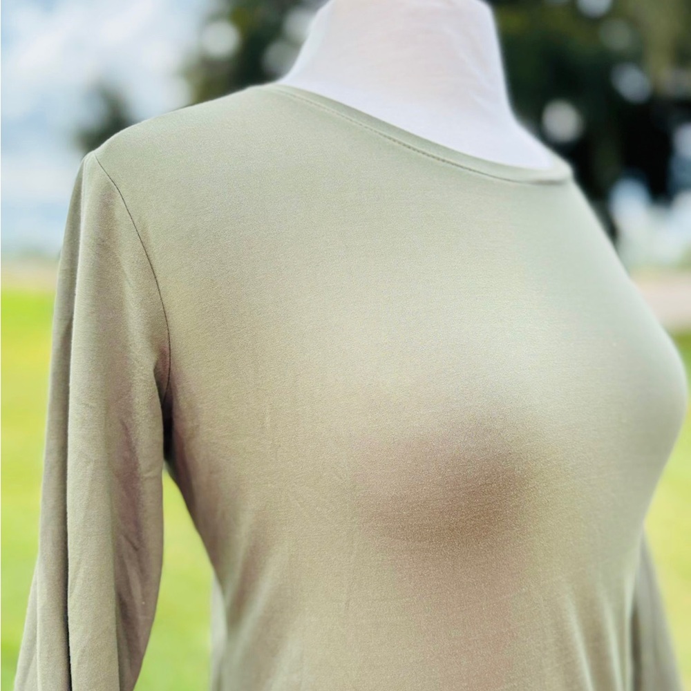 Copper Key Sage Long Sleeve Top